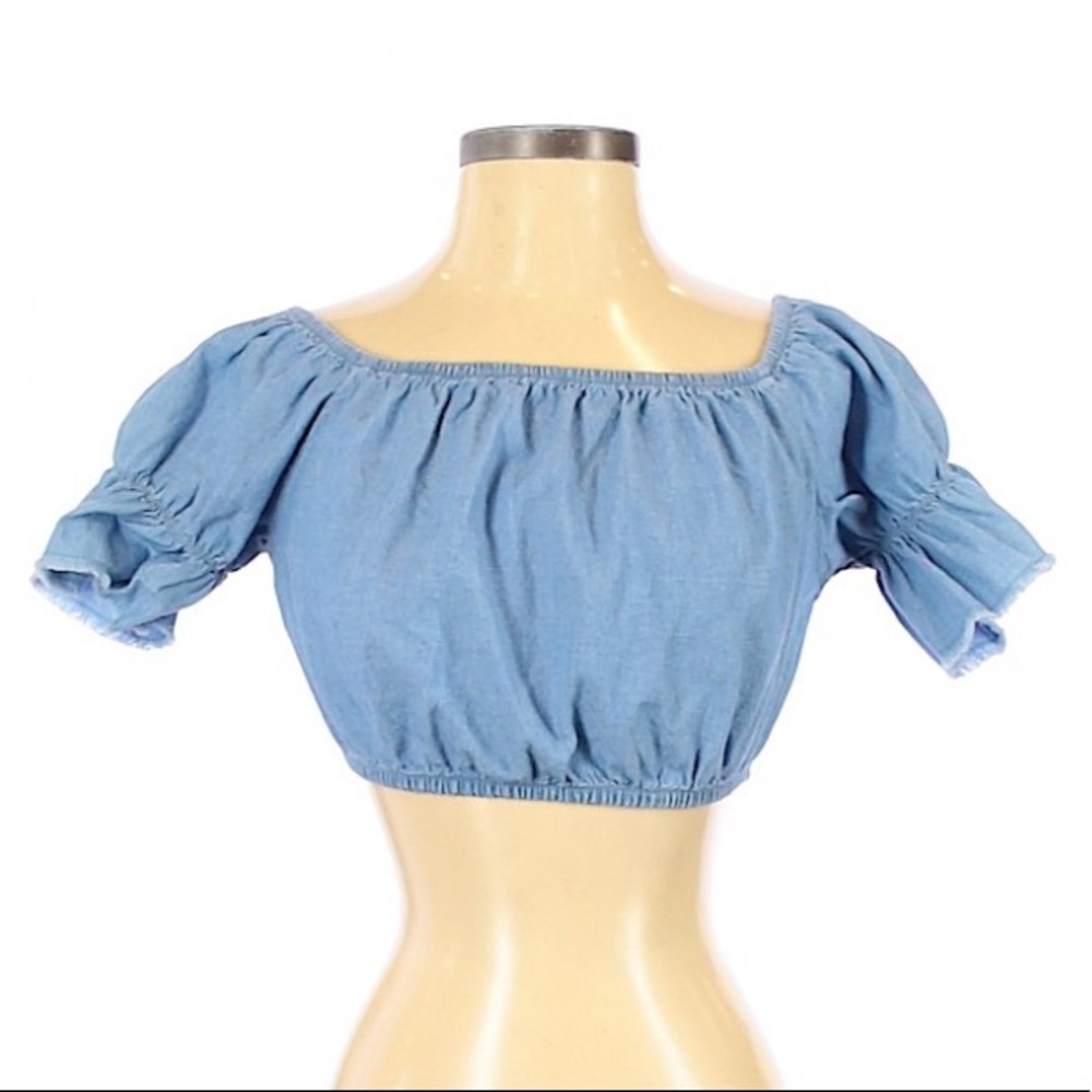 COPY - Bershka cropped square neck top